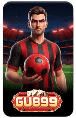 Pro football player holding ball