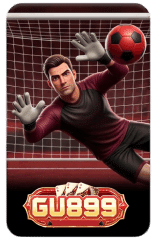 Goalkeeper diving to save ball